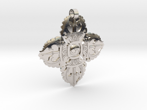 Vishvavajra Pendant in Rhodium Plated Brass