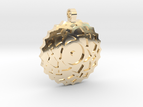 Sahasrara Pendant in 14k Gold Plated Brass