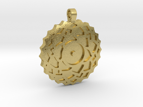 Sahasrara Pendant in Natural Brass