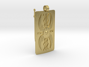 Roman Soldier Pendant in Natural Brass