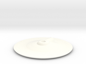 1000 TOS saucer v3 top in White Smooth Versatile Plastic
