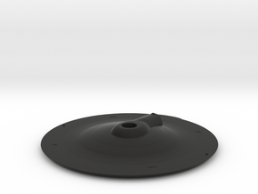 1000 TOS saucer v3 top in Black Smooth Versatile Plastic
