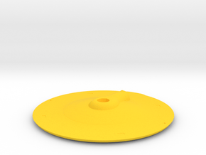 1000 TOS saucer v3 top in Yellow Smooth Versatile Plastic