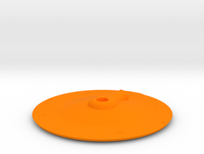 1000 TOS saucer v3 top in Orange Smooth Versatile Plastic