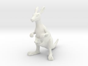 Printle Animal Kangaroo 02 - 1/24 in White Natural Versatile Plastic