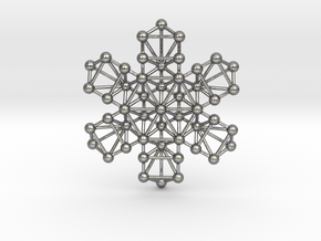 Snowflake of Life in Natural Silver
