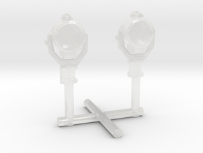 1/240 USN 24 inch Searchlight Set x2 in Clear Ultra Fine Detail Plastic
