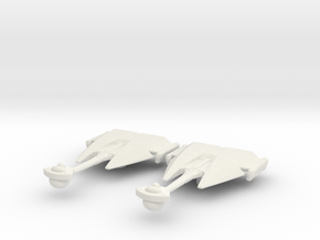 Klingon D10 'Riskadh' 1/7000 Attack Wing x2 in White Natural Versatile Plastic