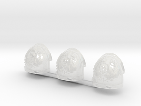 Skull & Laurels Gravus pads x3 R #1 in Clear Ultra Fine Detail Plastic