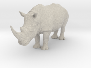 African White Rhinoceros (Scale 1:50) in Natural Sandstone