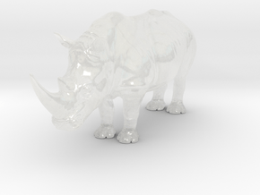 African White Rhinoceros (Scale 1:50) in Clear Ultra Fine Detail Plastic
