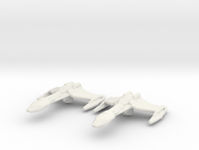 Klingon D5 Battlecruiser 1/7000 Attack Wing x2 in White Natural Versatile Plastic