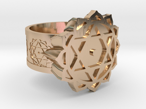 Anahata Ring in 9K Rose Gold : 10 / 61.5
