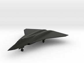 Dassault SCAF 6th Generation Fighter w/Gear in Black Premium Versatile Plastic: 1:100