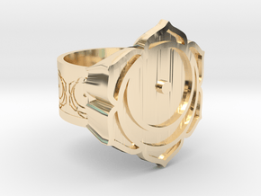 Svadhishthana Ring in 14k Gold Plated Brass: 10 / 61.5