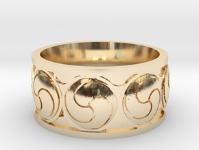 Gankyil Ring in 14k Gold Plated Brass: 10 / 61.5