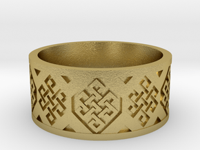 Endless Knot Ring V2 in Natural Brass: 10 / 61.5