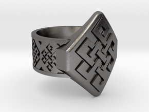 Endless Knot Ring in Processed Stainless Steel 17-4PH (BJT): 12 / 66.5