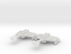 Klingon D6 1/7000 Attack Wing x2 in Clear Ultra Fine Detail Plastic