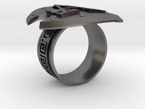 Alpha - Omega Ring in Processed Stainless Steel 17-4PH (BJT): 11 / 64