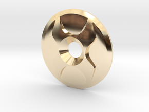 Bicycle headset cap X-Type in 14K Yellow Gold