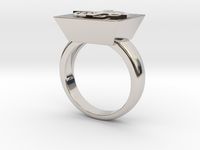 Bague FAB432 in Rhodium Plated Brass