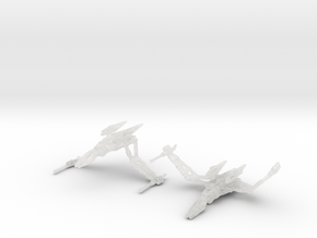 Klingon HoH'SuS Class (STO) 1/7000 Attack Wing x2 in Clear Ultra Fine Detail Plastic