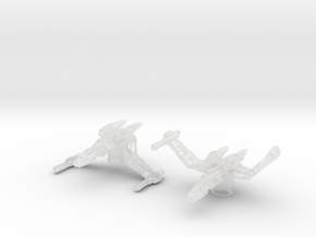 Klingon HoH'SuS Class (STO) 1/20000 Attack Wing x2 in Clear Ultra Fine Detail Plastic