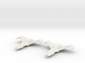 Klingon Interceptor 1/2500 Attack Wing x2 in White Natural Versatile Plastic