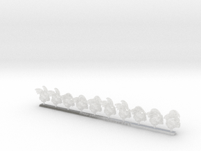 10x Bat Boys - Voxelforge Helms (Set 1) in Clear Ultra Fine Detail Plastic