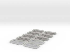 1/144 USN Carly Float  “Square” set 10 pcs in Clear Ultra Fine Detail Plastic