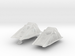 Klingon Kivra Shuttle 1/250 x2 in Clear Ultra Fine Detail Plastic