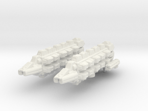 Klingon Military Freighter 1/7000 Attack Wing x2 in White Natural Versatile Plastic