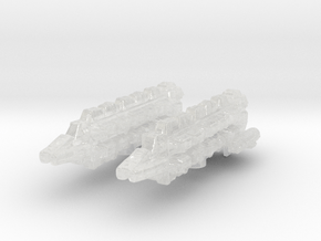 Klingon Military Freighter 1/7000 Attack Wing x2 in Clear Ultra Fine Detail Plastic