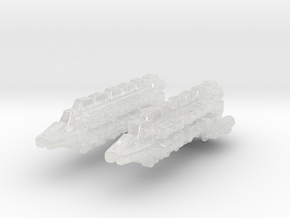  Klingon Military Freighter 1/7000 x2 in Clear Ultra Fine Detail Plastic