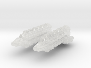 Klingon Military Freighter 1/10000 x2 in Clear Ultra Fine Detail Plastic