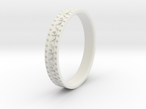 Wedding Band Jewellery Ring RWJSP1 in White Natural Versatile Plastic: 8 / 56.75