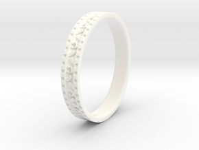 Wedding Band Jewellery Ring RWJSP1 in White Premium Versatile Plastic: 8 / 56.75