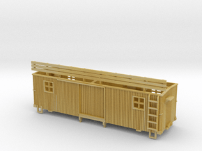 HOn30 25 foot MOW Boxcar type B in Tan Fine Detail Plastic