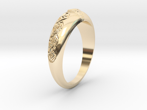Wedding Band Jewellery Ring RWJSP50 in 14k Gold Plated Brass: 8 / 56.75