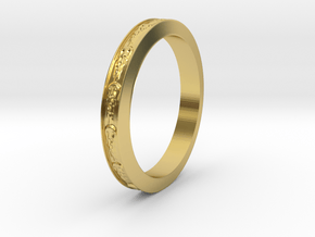 Wedding Band Jewellery Ring RWJSP49 in Polished Brass: 8 / 56.75