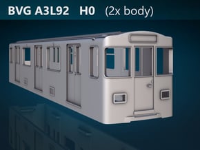 Berlin Baureihe A3L92  H0 [2x body] in Tan Fine Detail Plastic