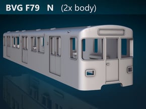 Berlin Baureihe F79  N [2x body] in Tan Fine Detail Plastic