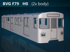 Berlin Baureihe F79  H0 [2x body] in Tan Fine Detail Plastic