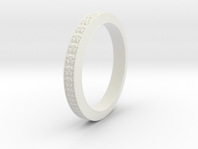 Wedding Band Jewellery Ring RWJSP47 in White Natural Versatile Plastic: 8 / 56.75
