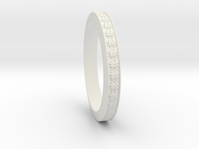 Wedding Band Jewellery Ring RWJSP45 in White Natural Versatile Plastic: 8 / 56.75
