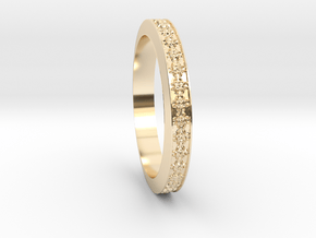 Wedding Band Jewellery Ring RWJSP45 in 14k Gold Plated Brass: 8 / 56.75