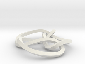 6-3 mobius knot small in White Natural Versatile Plastic