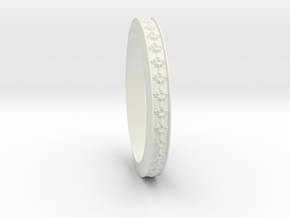 Wedding Band Jewellery Ring RWJSP44 in White Natural Versatile Plastic: 8 / 56.75