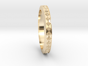Wedding Band Jewellery Ring RWJSP44 in 14k Gold Plated Brass: 8 / 56.75